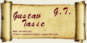 Gustav Tasić vizit kartica